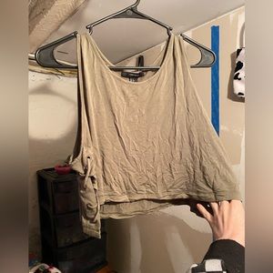 Cropped tie tank top